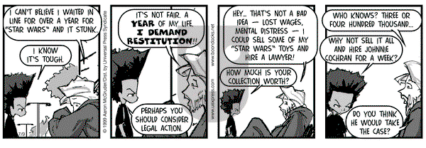 The Boondocks on Friday July 9, 1999 Comic Strip