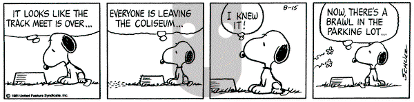 Peanuts on Saturday August 15, 1981 Comic Strip