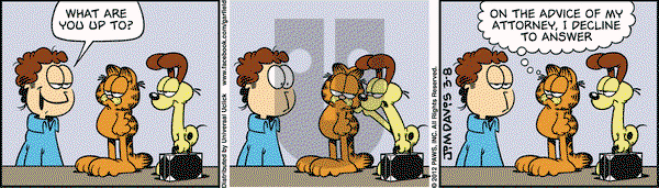 Garfield - Thursday March 8, 2012 Comic Strip