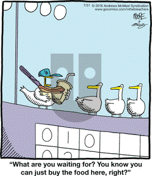 In the Bleachers on Tuesday July 31, 2018 Comic Strip