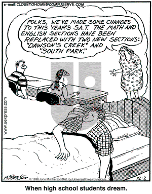 Close to Home on Wednesday December 2, 1998 Comic Strip