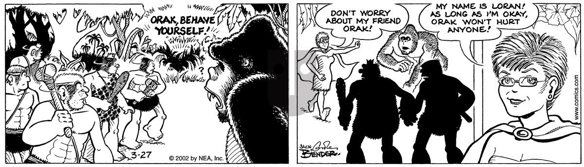 Alley Oop - Wednesday March 27, 2002 Comic Strip