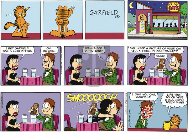 Garfield on Sunday February 14, 2010 Comic Strip