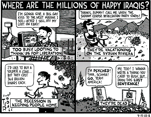 Ted Rall on Saturday April 19, 2003 Comic Strip