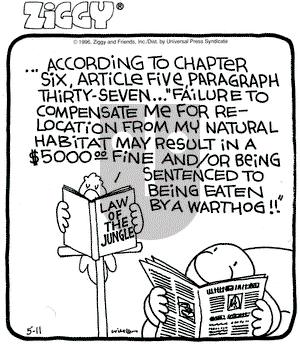 Ziggy on Saturday May 11, 1996 Comic Strip