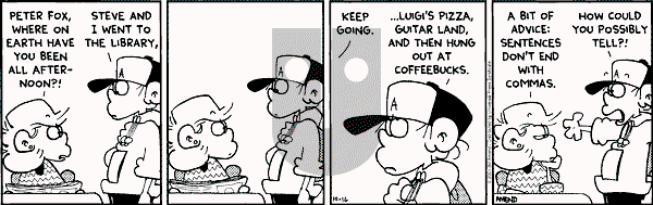 FoxTrot on Tuesday October 16, 2001 Comic Strip