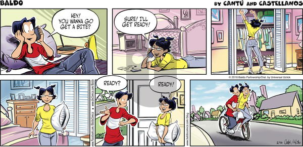 Baldo on Sunday February 14, 2016 Comic Strip