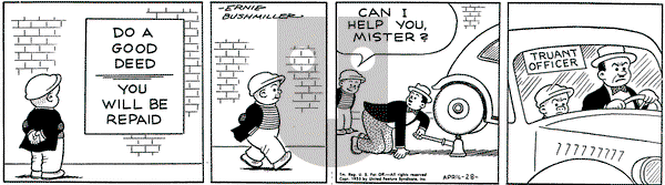 Nancy - Thursday April 28, 1955 Comic Strip