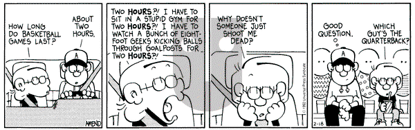 FoxTrot on Tuesday February 18, 1992 Comic Strip