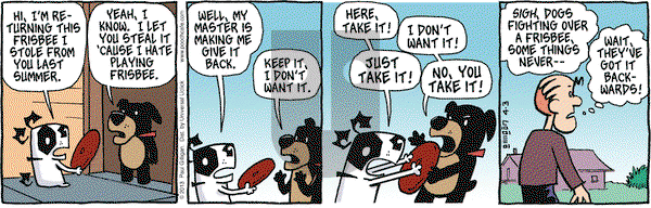 Pooch Cafe on Wednesday April 3, 2013 Comic Strip