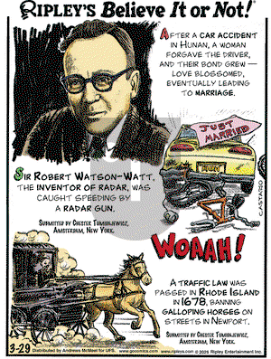 Ripley's Believe It or Not on Saturday March 29, 2025 Comic Strip