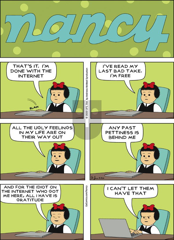 Nancy on Sunday August 23, 2020 Comic Strip