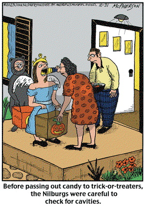 Close to Home on Tuesday October 31, 2023 Comic Strip