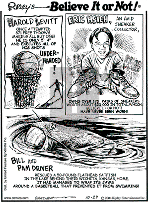 Ripley's Believe It or Not on Friday October 29, 2004 Comic Strip