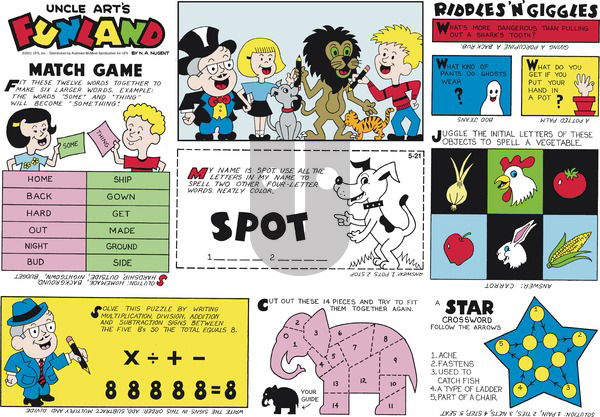 Uncle Art's Funland on Sunday May 21, 2023 Comic Strip