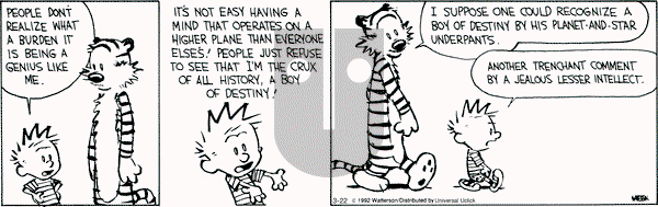 Calvin and Hobbes - Thursday March 22, 2012 Comic Strip