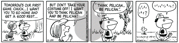 Peanuts on Thursday March 24, 1983 Comic Strip