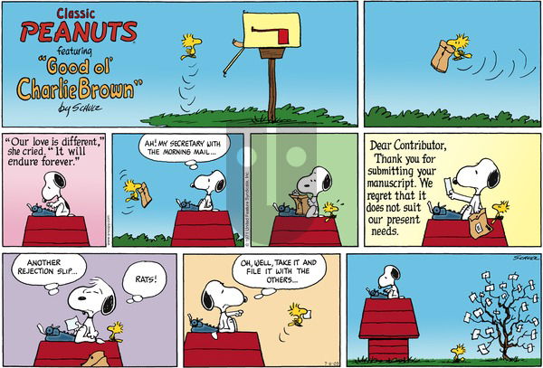 Peanuts on Sunday July 6, 2003 Comic Strip