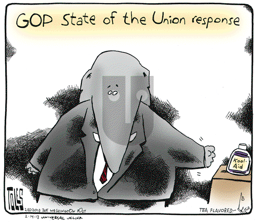 Tom Toles on Thursday February 14, 2013 Comic Strip
