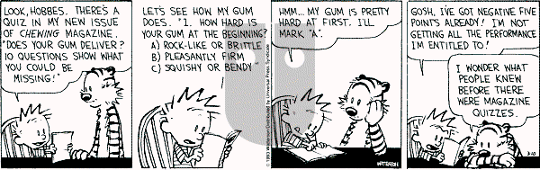 Calvin and Hobbes - Wednesday March 10, 1993 Comic Strip