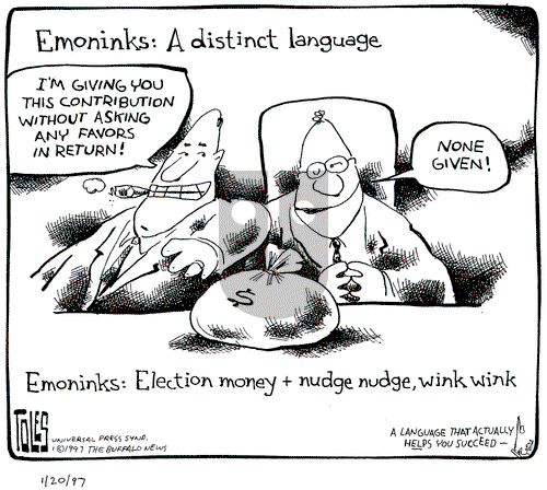 Tom Toles on Monday January 20, 1997 Comic Strip