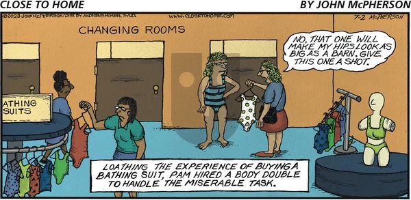 Close to Home on Sunday July 2, 2023 Comic Strip