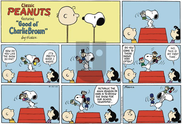 Peanuts - Sunday April 30, 2000 Comic Strip