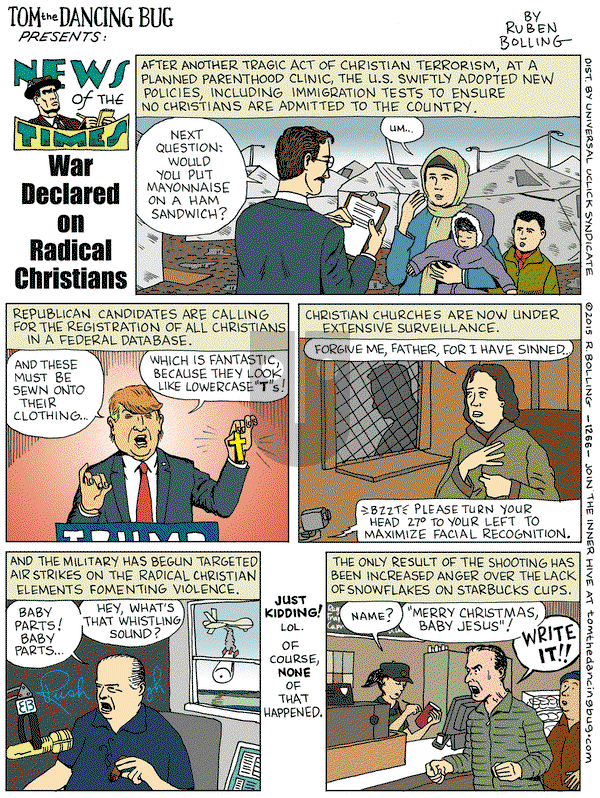 Tom the Dancing Bug on Friday December 4, 2015 Comic Strip