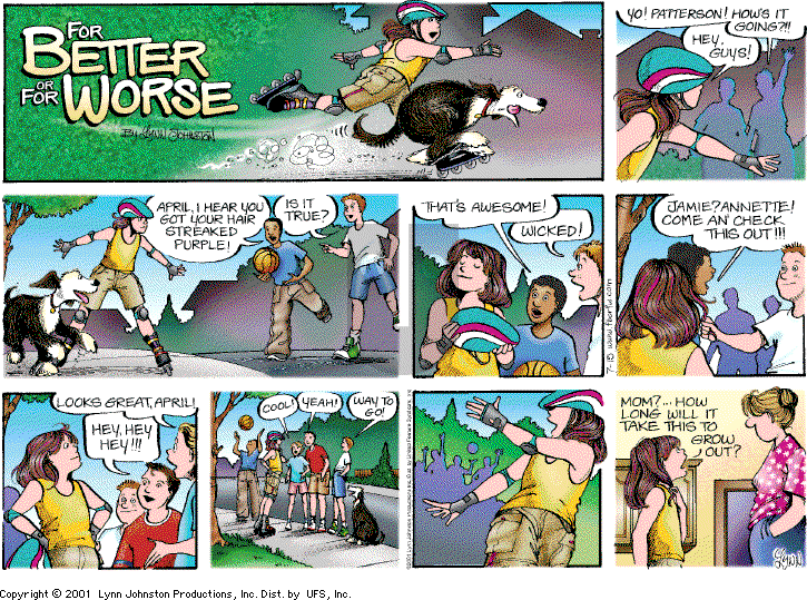 For Better or For Worse - Sunday July 15, 2001 Comic Strip