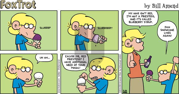 FoxTrot on Sunday July 24, 2016 Comic Strip