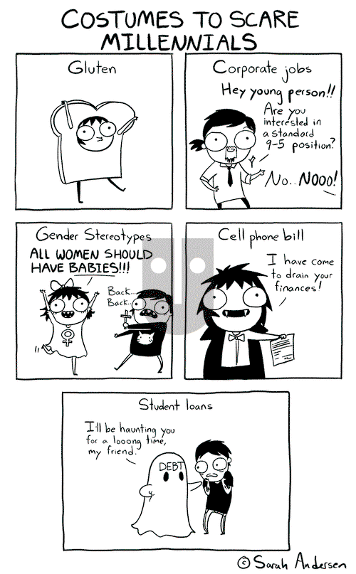 Sarah's Scribbles on Saturday October 31, 2015 Comic Strip