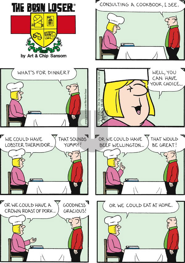 The Born Loser on Sunday December 13, 2015 Comic Strip