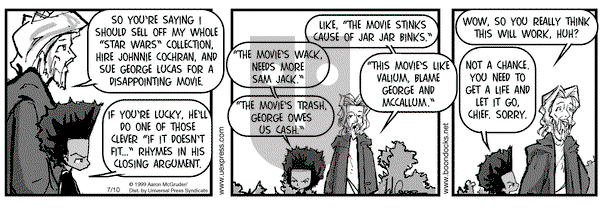 The Boondocks on Saturday July 10, 1999 Comic Strip
