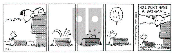 Peanuts on Monday May 27, 1996 Comic Strip