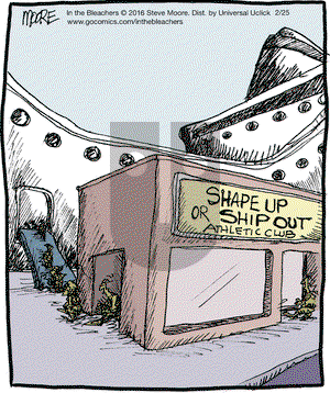 In the Bleachers on Thursday February 25, 2016 Comic Strip