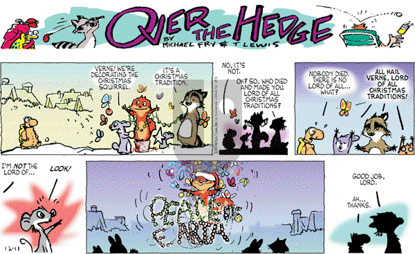 Over the Hedge on Sunday December 11, 2011 Comic Strip