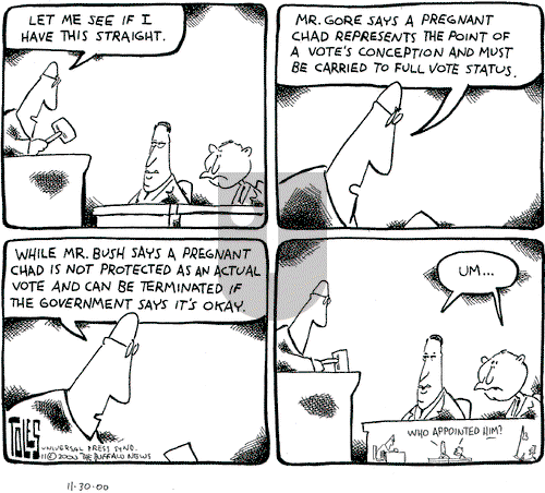 Tom Toles on Thursday November 30, 2000 Comic Strip