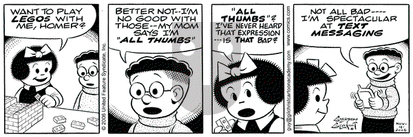 Nancy on Saturday November 4, 2006 Comic Strip