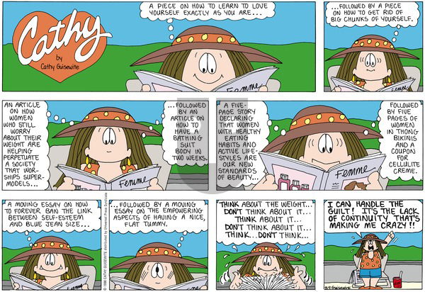 Cathy Classics on Sunday August 9, 1998 Comic Strip
