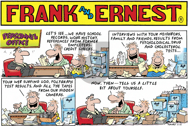 Frank and Ernest on Sunday November 12, 2006 Comic Strip