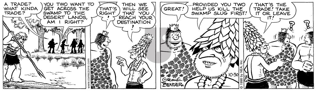 Alley Oop - Friday October 30, 1998 Comic Strip