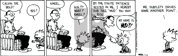 Calvin and Hobbes - Wednesday April 10, 1991 Comic Strip