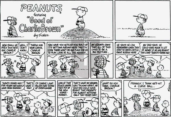 Peanuts - Sunday June 30, 1968 Comic Strip