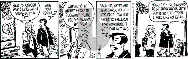 Betty on Saturday November 13, 1999 Comic Strip