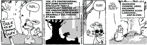 Over the Hedge on Wednesday March 6, 2002 Comic Strip