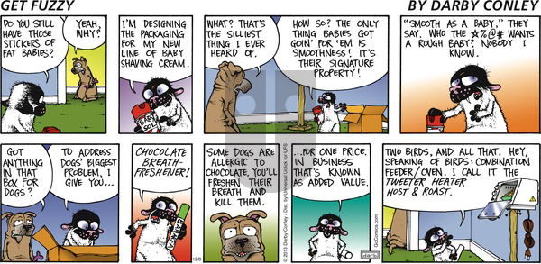 Get Fuzzy on Sunday December 8, 2013 Comic Strip