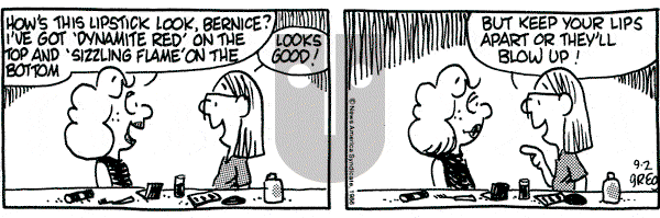 Luann on Tuesday September 2, 1986 Comic Strip