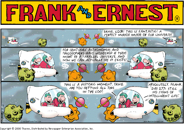 Frank and Ernest on Sunday November 12, 2000 Comic Strip