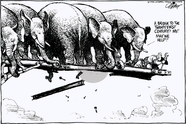 Pat Oliphant - Wednesday November 6, 1996 Comic Strip