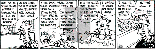 Calvin and Hobbes - Thursday March 26, 2020 Comic Strip